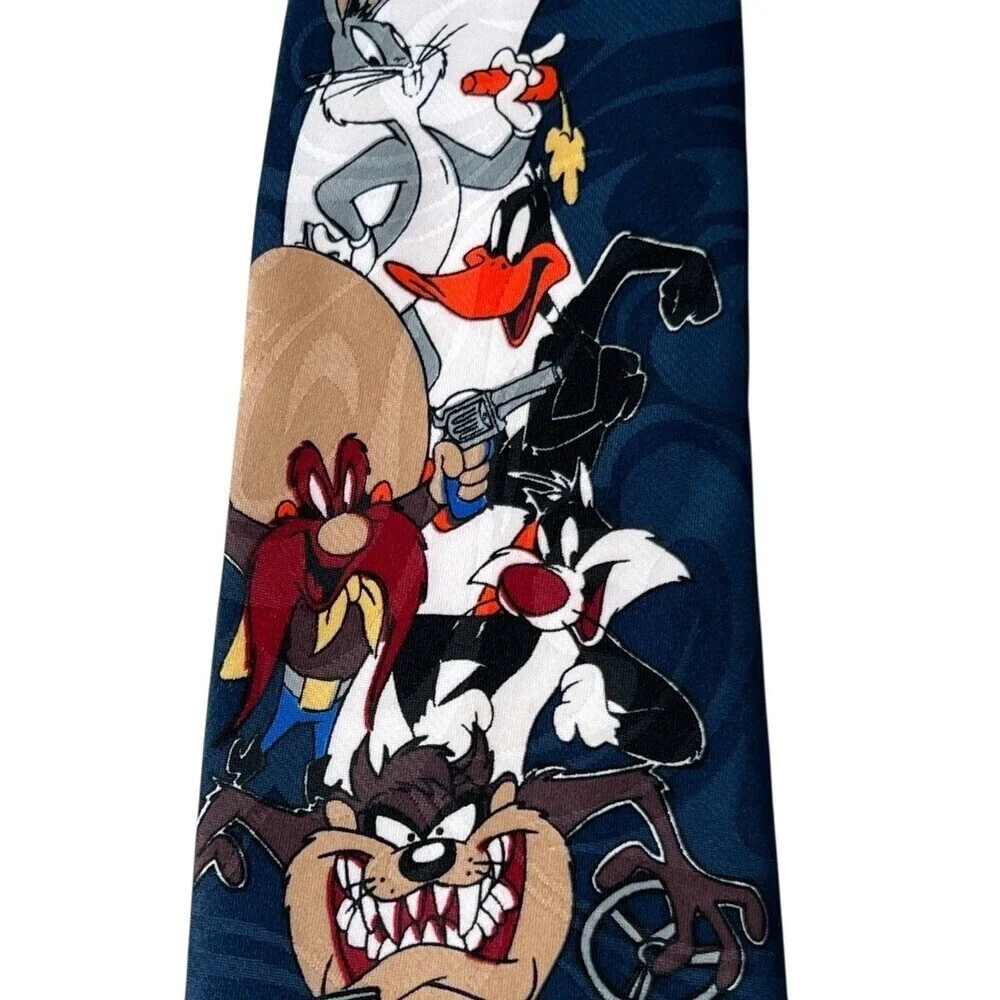 VTG 1993 Warner Bros Balancine Hot Cakes Bugs Taz Daffy Others Tie